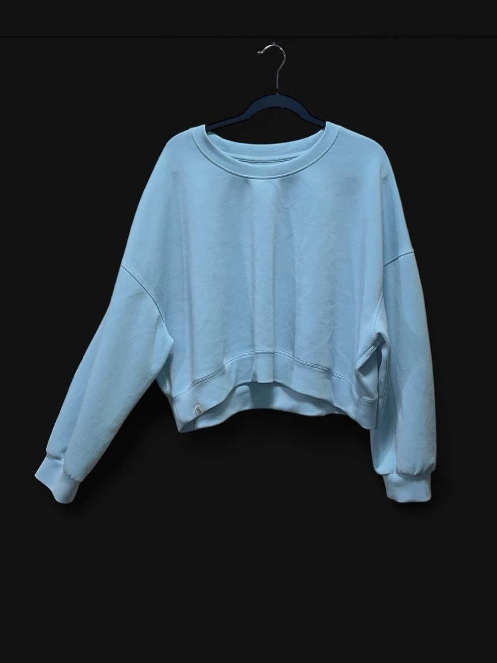 Simply Southern Light Blue Cropped Crewneck Sweatshirt XXL